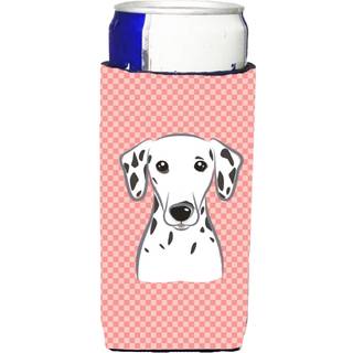 Checkerboard Pink Dalmatian Ultra Beverage Isulators til slanke dåser BB1210MUK