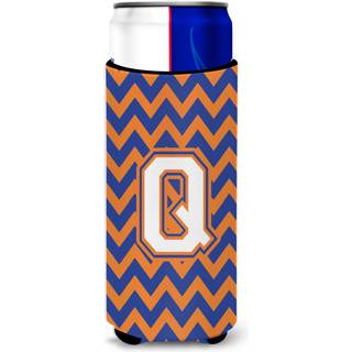 Brev Q Chevron Blue og Orange Ultra Beverage Isulators til slanke dåser CJ1060-QMUK