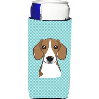 Checkerboard Blue Beagle Ultra Beverage Isolators til slanke dåser BB1177MUK