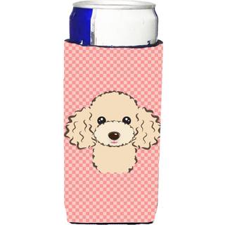 Checkerboard Pink Buff Poodle Ultra Beverage Isolators til slanke dåser BB1258MUK