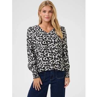 Kaffe Kaalice Blouse Bluser 10509405 White/Black Leopard (40)