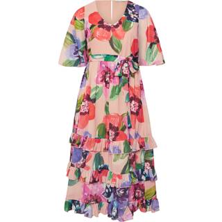 Yours Curve London Blomster Tiered V-hals MaxikjoleEU 46 (UK 18)