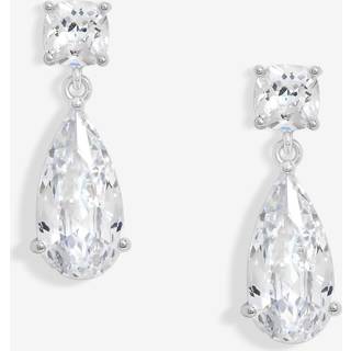Jon Richard Jon Richard Silver Tone Cubic Zirconia Mixed Stone Peardrop Gift Boxed Earrings
