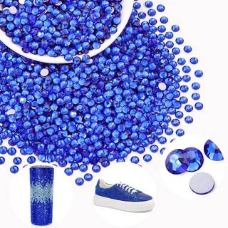 2000pcs SS20/5MM Crystal Rhinestones (Blue/Sapphire) Bedazzling Flatback Glass Rhinestones til udformning