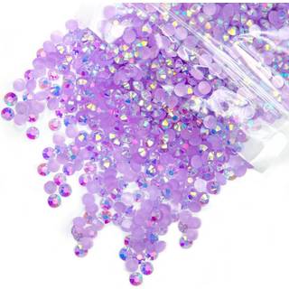 qiipii 620pcs 6mm lilla ab harpiks rhinestones lys lilla ab flatback gel? harpiksten sten bulk ss30 ikke-hotfix diamanter perler charme til negle