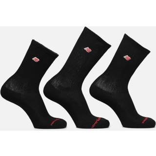 New Balance Logo Crew SORT 3 Pack Strømper - L