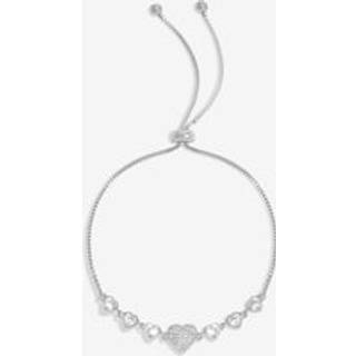 Jon Richard Jon Richard Silver Tone Cubic Zirconia Micro Pave Heart Toggle Gift Boxed Bracelet