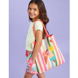 Angels By Accessorize Piger Ice Cream Stribet Shopper BagEn