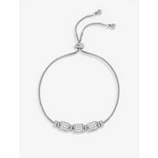 Jon Richard Jon Richard Silver Tone Pave Charm Toggle Bracelet