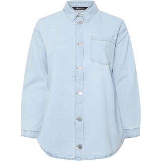 Yours Curve Yours Curve Blue Denim 100% Cotton Shirt