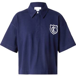 Cotton Jersey Logo Polo Shirt - Blue - M