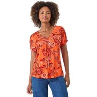 Roman Blomster Tryk Pleat Front Bluse42