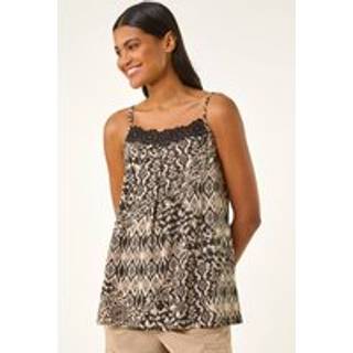 Roman geometrisk Cami-top med blonderEU 42 (UK 14)