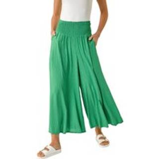Roman Roman Green Fine Stripe Wide Culotte Trousers