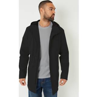 Threadbare mikrofleece foret Longline Med hætte regnfrakkeSmall