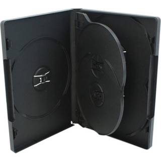 (1) Sort fem m?ngde DVD -tom udskiftningsboks med omslag omkring ?rmet #DV5R22BK (22mm) (5DVD)