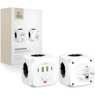 Tech-Protect Opladningsdock til Samtidig Ladning af Elektroniske Enheder - Hvid