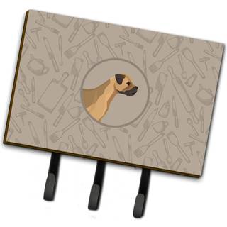 """" Caroline's Treasures Border Terrier in the Kitchen Leash eller Key Holder Hooks multicolor """"