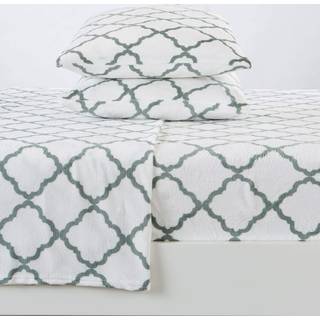 Great Bay Home Extra Soft Velvet Plush Micro Fleece Printed Sheet Set | Microplush Non Pilling Sheets Deep Pocket | Overdådige Sherpa Velvet Luxe