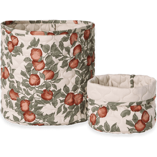 Garbo & Friends Pomme Quiltet Kurve 2-pak - Opbevaring af legetøj Økologisk Bomuld Beige - GF111810266-5700-2343GL