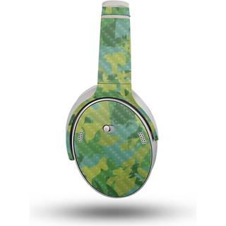 Carbon Fiber Headphone Skin kompatibel med Bose Quietcomfort -hovedtelefoner (2023) - Verde Camouflage - Premium 3M Vinyl Protective Wrap Decal C