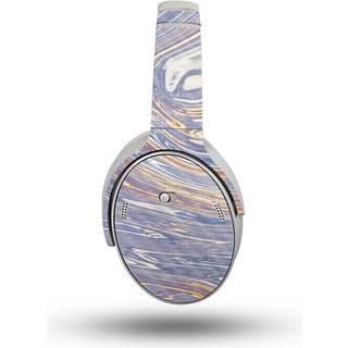 Carbon Fiber Headphone Skin kompatibel med Bose Quietcomfort -hovedtelefoner (2023) - Flydende sølv - Premium 3M vinylbeskyttende indpakningsover