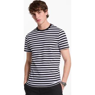 MK Striped Cotton T-Shirt - Black - Michael Kors - XS