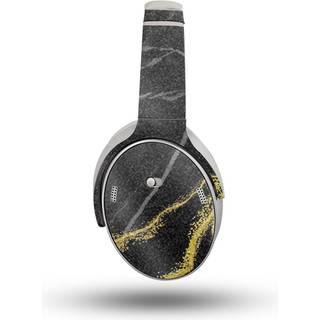 Glans glitter hovedtelefon hud kompatibel med Bose Quietcomfort hovedtelefoner (2023) - Black Marmor Glitter - Premium Vinyl Protective Wrap Deca