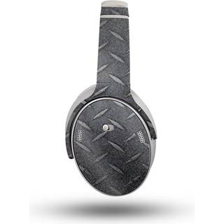 Glans glitter hovedtelefon hud kompatibel med Bose Quietcomfort hovedtelefoner (2023) - Black Diamond Plate - Premium Vinyl Protective Wrap Decal