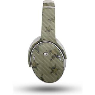 Carbon Fiber Headphone Skin kompatibel med Bose Quietcomfort hovedtelefoner (2023) - Army Star - Premium 3M Vinyl Protective Wrap Decal Cover - L