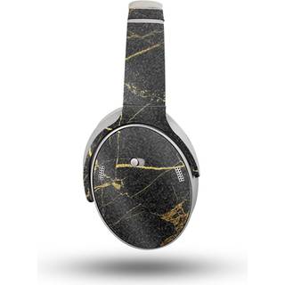 Glans glitter hovedtelefon hud kompatibel med Bose Quietcomfort hovedtelefoner (2023) - Black Gold Marble - Premium 3M Vinyl Protective Wrap Deca