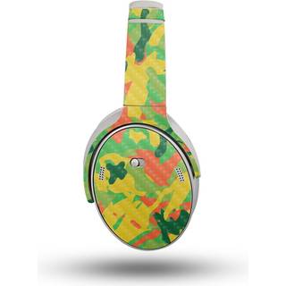 Carbon Fiber Headphone Skin kompatibel med Bose Quietcomfort -hovedtelefoner (2023) - Spring Camouflage - Premium 3M Vinyl Protective Wrap Decal