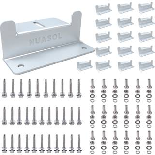 NuaSol- NuaFix 16x Z-beslag i rustfrit stål og aluminium til montering af solcellemoduler