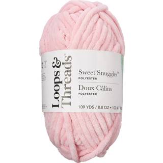 Sweet Snuggles Yarn by Loops & Threads - Garn til strikning Hklevvning og kunst og hndvrk - Pink Polyester 8,8 oz
