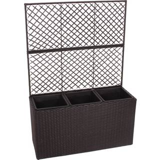 Plantekasse m/3 rum og espalier - Sort