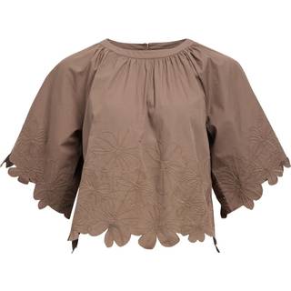 Broderet Kort Top