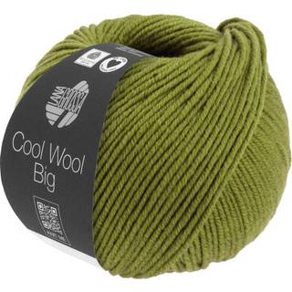 Lana Grossa Cool Wool Big 1021 Majgrøn Indhold:100% ren ny, ekstrafin merinould Vægt/Længde: 50 g = ca. 120 meter Anbefalede pinde: 3.50-4.00 mm Strikkefasthed: 10 x 10 cm = 19 m x 26 p Vask:Finvask 30º/ Tørres fladt.