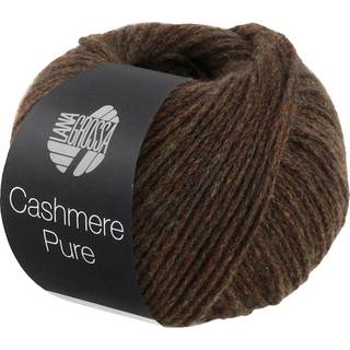 Lana Grossa Cashmere Pure 02 Gråbrun Indhold: 100% cashmere Vægt/Længde: 25 g = ca. 115 meter Anbefalede pinde: 4.5 mm Strikkefasthed:10 x 10 cm = 21 m x 30 p Vask:Håndvask / Tørres fladt.