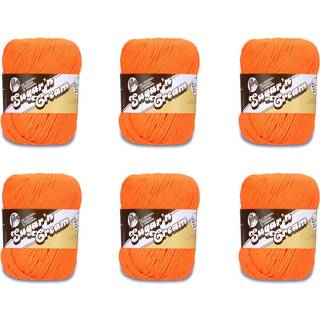Lily Sugar'n Cream Super Size Hot Orange Yarn - 6 Pack med 113 g/4oz - Bomuld - 4 Medium (Worsted) - 200 yards - Strik/h?kling