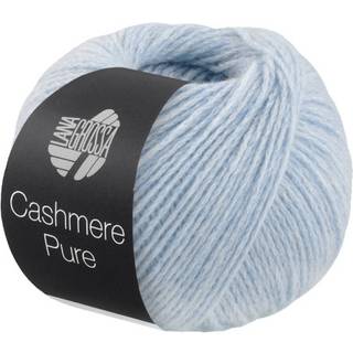 Lana Grossa Cashmere Pure 10 Lys blå Indhold: 100% cashmere Vægt/Længde: 25 g = ca. 115 meter Anbefalede pinde: 4.5 mm Strikkefasthed:10 x 10 cm = 21 m x 30 p Vask:Håndvask / Tørres fladt.