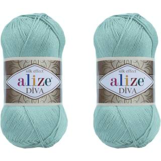 Alize diva garn håndstrikende garn 100% mikrofiber akrylgarn alize diva silke effekt tråd hæklet kunst blonder håndværk masser af 2 nede 200gr 76