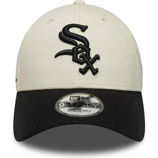 Hætte New Era Chicago White Sox 9FORTY Side Script Adjustable Cap Ivory/ Black Universal - Black - Universal