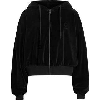 All Saints AllSaints Black Vinny Velvet Hoodie