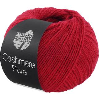 Lana Grossa Cashmere Pure 22 Kirsebærrød Indhold: 100% cashmere Vægt/Længde: 25 g = ca. 115 meter Anbefalede pinde: 4.5 mm Strikkefasthed:10 x 10 cm = 21 m x 30 p Vask:Håndvask / Tørres fladt.