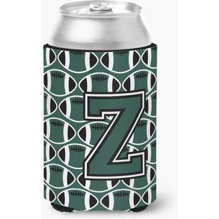 """" Caroline's Treasures CJ1071-ZCC-brev Z Football Green and White Can eller flaske Hugger Multicolor """"