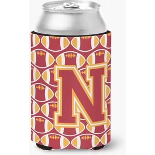 """" Caroline's Treasures CJ1070-NCC-brev N Football Cardinal and Gold CAN ELLER BOTTLE HUGGER Multicolor """"