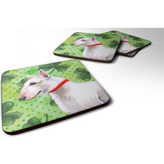 """" Caroline's Treasures Bull Terrier St Patrick's Decorative Coasters Multicolor """"