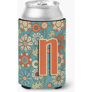 Bogstav n blomster retro blå dåse eller flaske hugger CJ2012-NCC