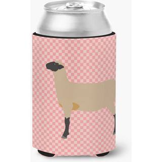 """" Caroline's Treasures Hampshire Down Sheep Pink Check Dekorativ kan hugger flerfarvet """"