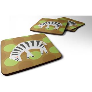 """" Caroline's Treasures Zebra Foam Coaster 3.5 """" """" Multicolor """"